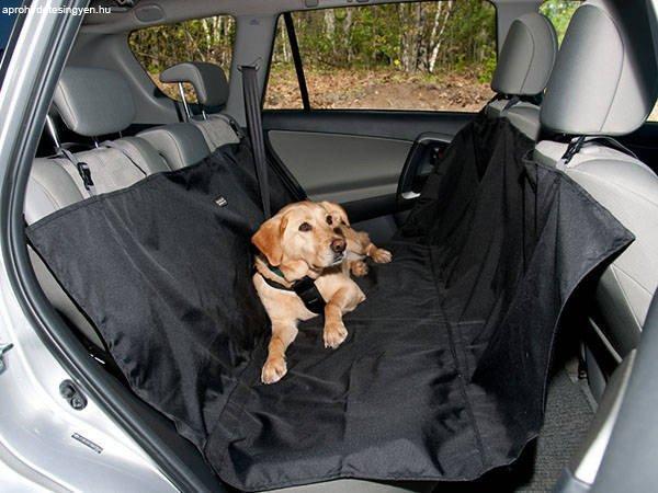 Autós ülésvédő huzat kutyáknak, vízálló, karcálló, fekete 144x144cm