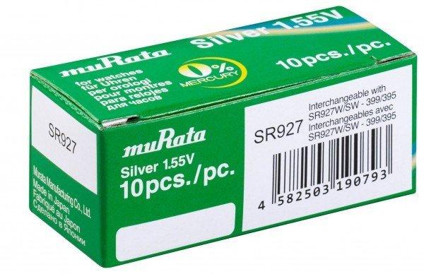 MURATA(Sony) 395/399 SR927 ezüst-oxid gombelem 1,55V bl/1