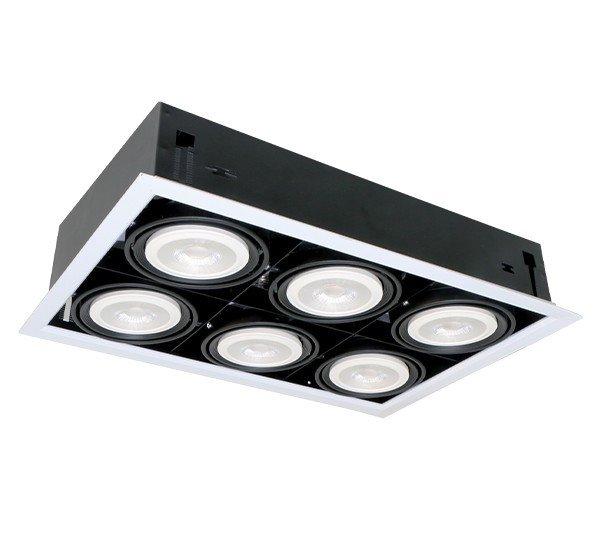 LED KIEMELŐVILÁGÍTÁS QUAD612 12W 6XE27 2700K SÖTÉT SZÜRKE 92Q61227DGR