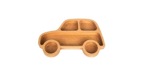 Autó alakú fa kínáló tálka