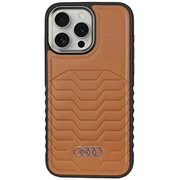 Audi Synthetic Leather Case MagSafe kompatibilis tok iPhone 14 Pro Max - barna