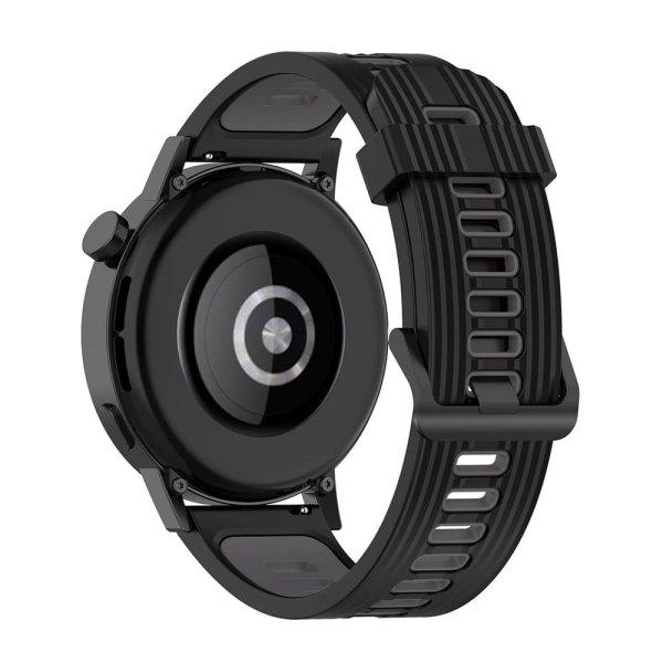 Samsung Galaxy Watch (46mm) / Watch 3 / Gear S3 / Huawei Watch GT / GT 2 / GT 3
(46mm) okosóra szíj, szilikon, fekete, Techsuit
