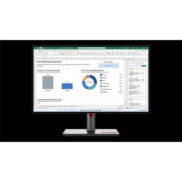 LENOVO Monitor ThinkVision P27q-30; 27" QHD 2560x1440 IPS, 16:9, 1000:1,
350cd/m2, 4ms, VESA, HDMI, DP, DP-out