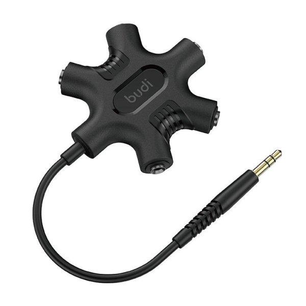 Budi Rockstar AUX mini jack adapter 3,5 mm-től 5x 3,5 mm-es mini jack
csatlakozóig (fekete)