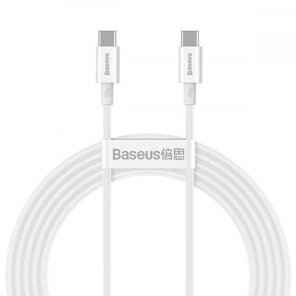Baseus Superior sorozatú USB-C-USB-C kábel, 100 W, 2 m (fehér)