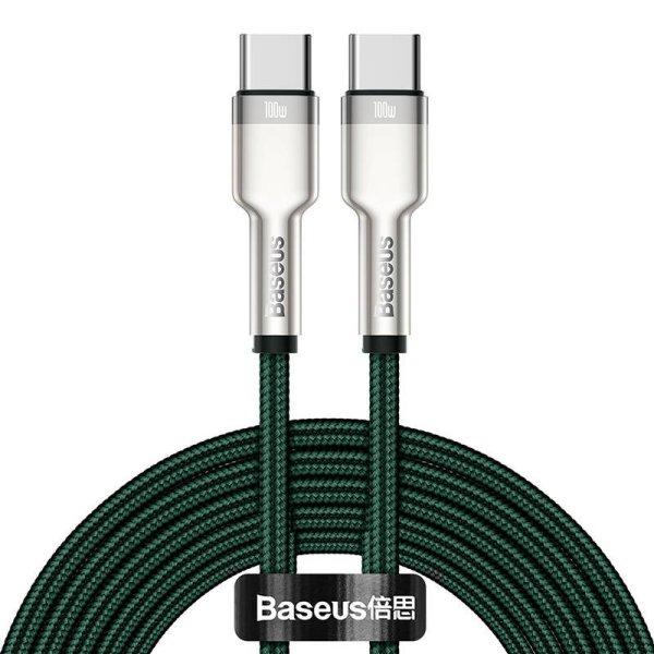 Baseus Cafule USB-C – USB-C kábel, 100 W, 2 m (zöld)