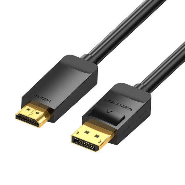 4K DisplayPort-HDMI kábel 2 m-es szellőző HAGBH (fekete)