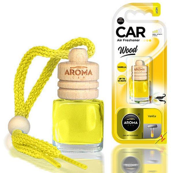 Aroma Car, Illatosító, Wood, Vanilla, 6 ml