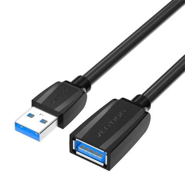 Hosszabbítókábel USB 3.0, apa USB-aljzat USB, szellőző 1 m (fekete)