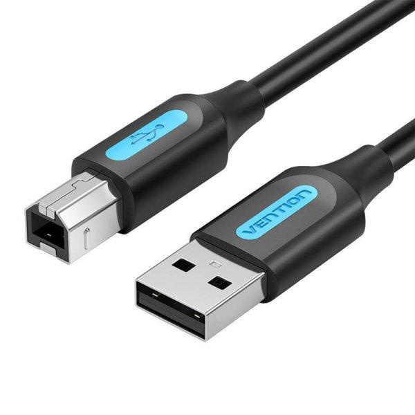 Vention COQBL ferritmagos USB 2.0 A dugasz-USB-B apakábel (10 m, fekete)