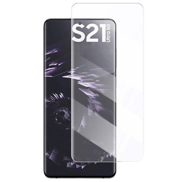 Samsung Galaxy S21 Ultra SM-G998 karcálló edzett üveg HAJLÍTOTT TELJES
KIJELZŐS Tempered Glass kijelzőfólia kijelzővédő fólia kijelző
védőfólia eddzett