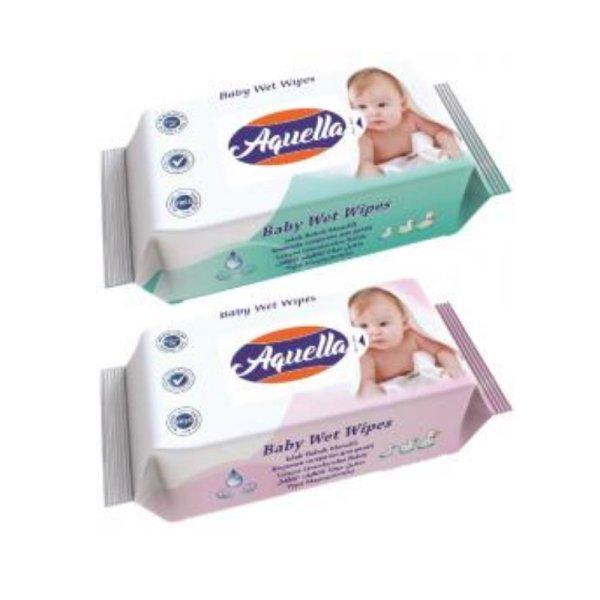 Aquella Kids Baby Mix nedves törlőkendő 72 db kupakos