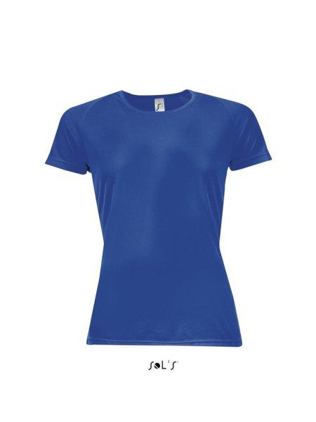 Női raglános rövid ujjú sport póló, SOL'S SO01159, Royal Blue-XS