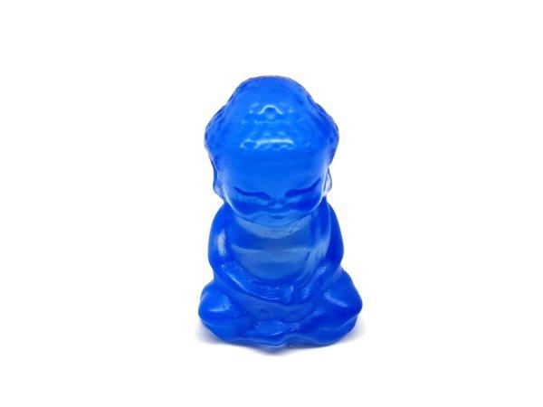 Figura Üveg kék Buddha 4cm
