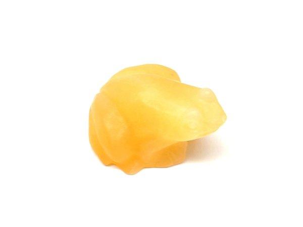 Figura Kalcit narancs béka 4cm