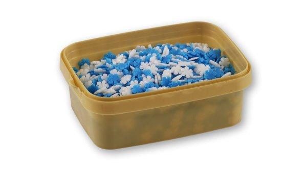 15 dkg kék-fehér hópehely alakú cukorkonfetti