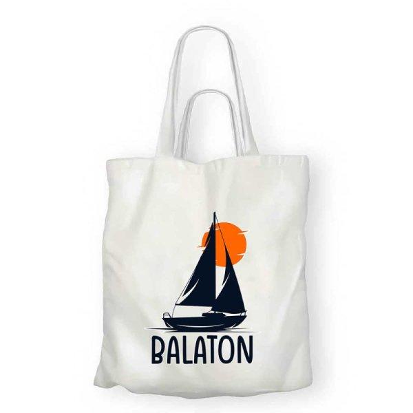 Balatonos vászontáska, Balaton, vitorlás
