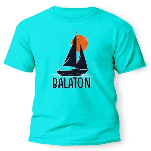 Balatonos póló több színben, Balaton, vitorlás