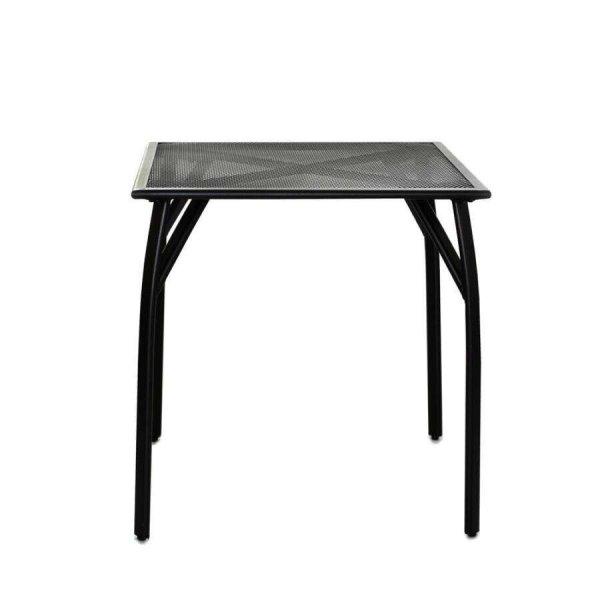 ROJAPLAST ZWMT-70R fém kerti asztal,  70 x 70 x 72 cm - fekete (Méret:)