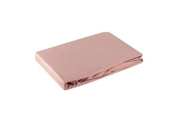 Nova3 pamut-szatén gumis lepedő Pasztell rózsaszín 160x200 cm +30 cm