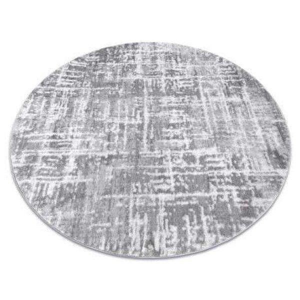 Modern MEFE Kör szőnyeg 8722 Vonalak vintage - szürke / fehér kör 160 cm