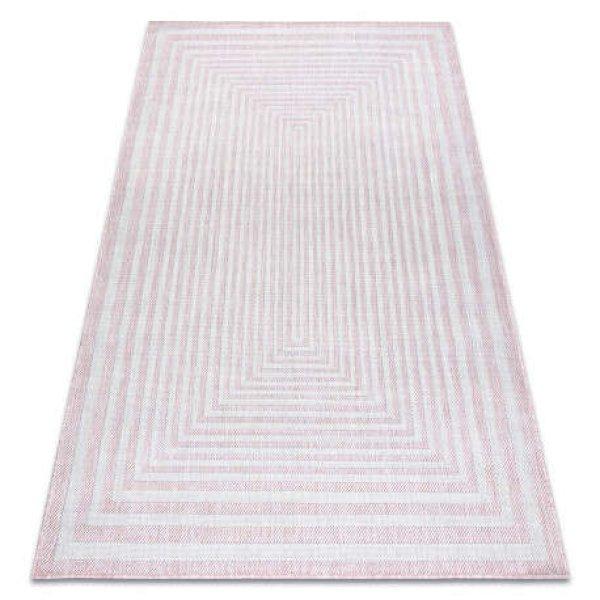Fonott sizal szőnyeg SION labirintus 22376 lapos szövött rózsaszín / ecru
180x270 cm