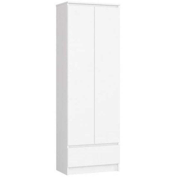 Artool szekrény, laminált lap, 1 fiók, 4 polc, 2 ajtó, fehér, 60x35x180 cm