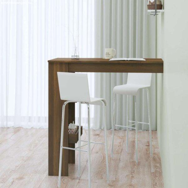 Barna tölgyszínű szerelt fa fali bárasztal 102 x 45 x 103,5 cm
