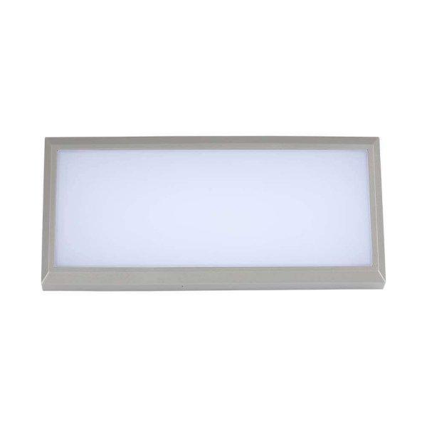 V-TAC 12W kültéri fali LED lámpa természetes fehér, szürke házzal, 100
Lm/W - SKU 218234