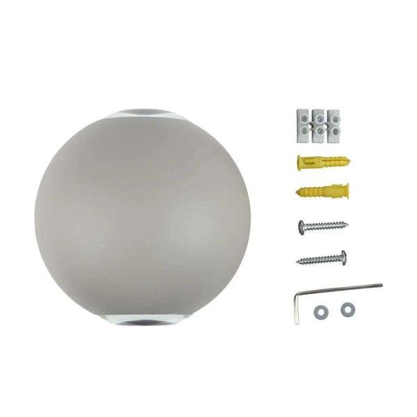 V-TAC 4W kültéri, szürke, fali LED lámpa természetes fehér - SKU 218306
