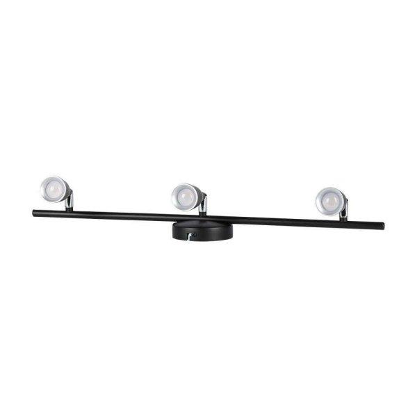 V-TAC háromfejű 13.5W beltéri fekete fali LED lámpa, természetes fehér, 90
Lm/W - SKU 218273