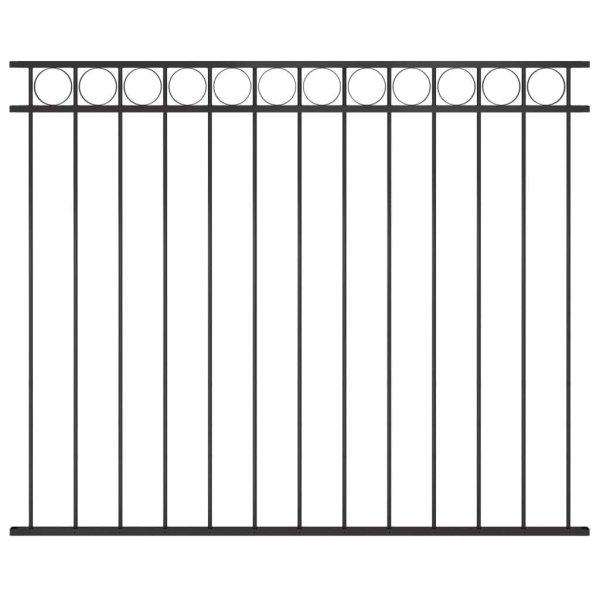 vidaXL 146319  Fence Panel Steel 1,7x1,5 m Black
