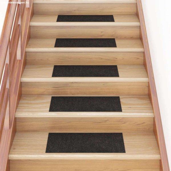 vidaXL 15 db barna négyszögletes öntapadó lépcsőszőnyeg 60 x 25cm