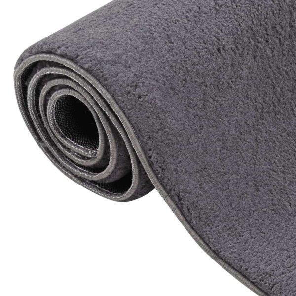 Antracit csúszásmentes puha bozontos mosható szőnyeg 160x230 cm