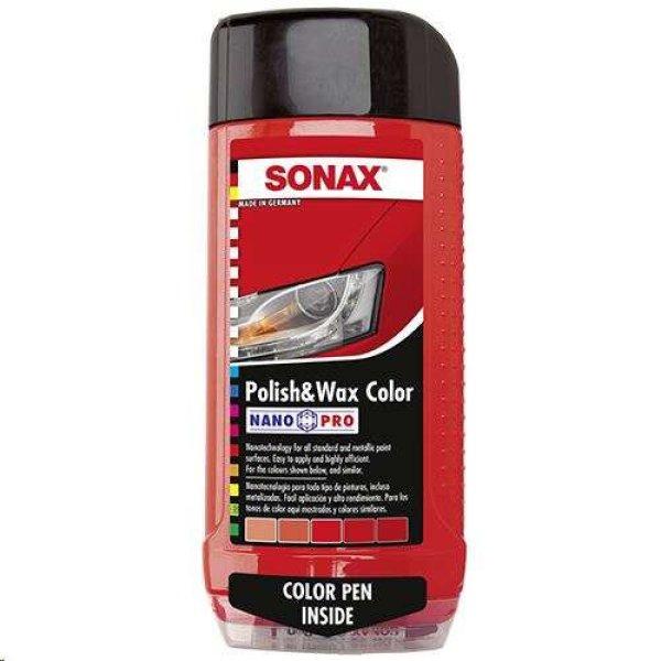 Sonax Nanopro polír és wax 500ml, piros színű (30296400)