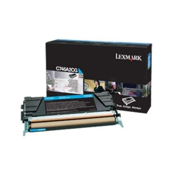 Lexmark C746A3CG Toner Cartridge - cián
