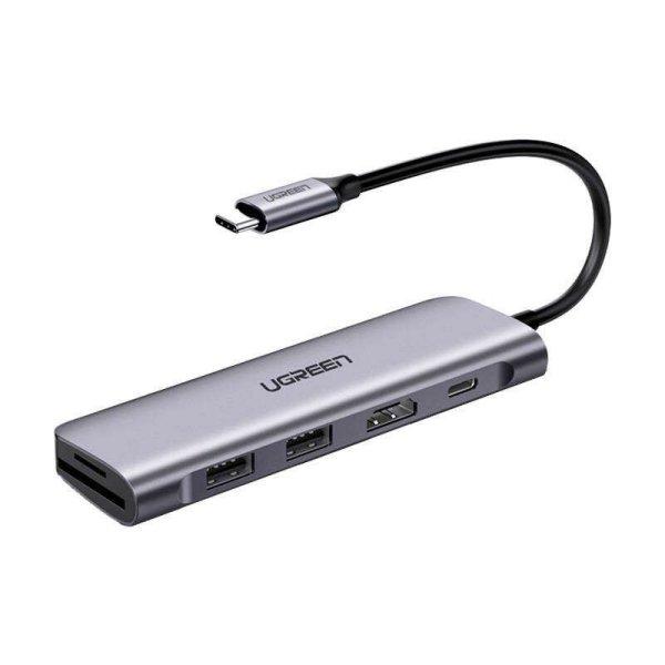 Adapter HUB UGREEN CM195 USB-C to HDMI, 2x USB-A 3.0, SD/TF, PD