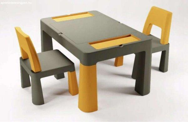 Tega Baby Teggi Multifun kisasztal + 2 db szék szett -
grafitszürke/mustársárga