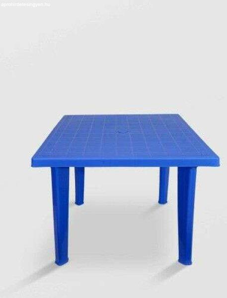 Rögzített asztal kerti kék négyzet alakú műanyag 90X90X75