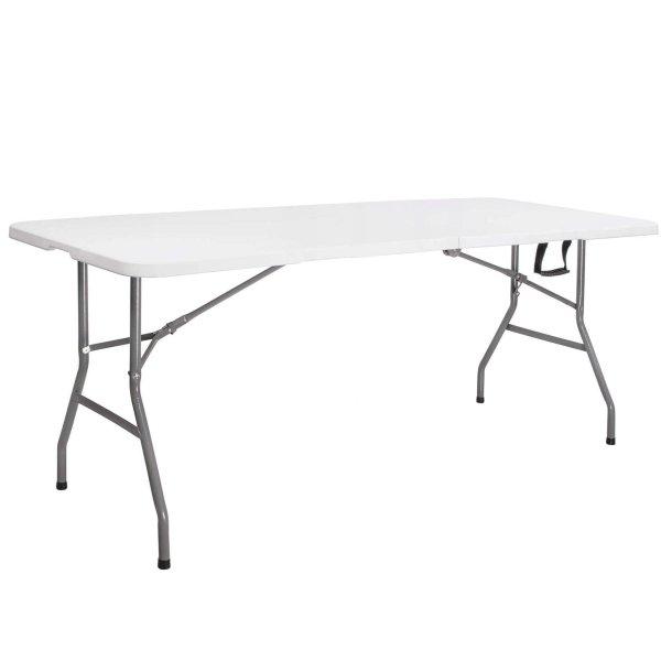 Többfunkciós összecsukható téglalap alakú asztal, 180x72x75cm, fehér