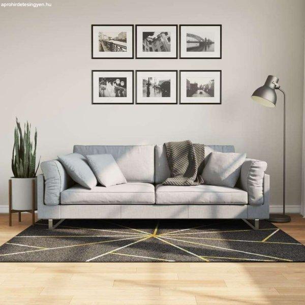 vidaXL fekete-arany mosható csúszásgátló szőnyeg 120 x 180 cm