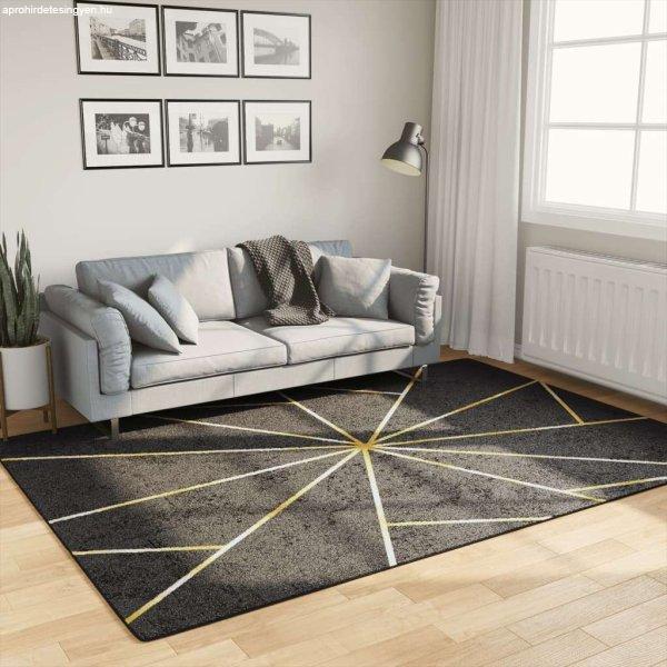 vidaXL fekete-arany mosható csúszásgátló szőnyeg 160 x 230 cm