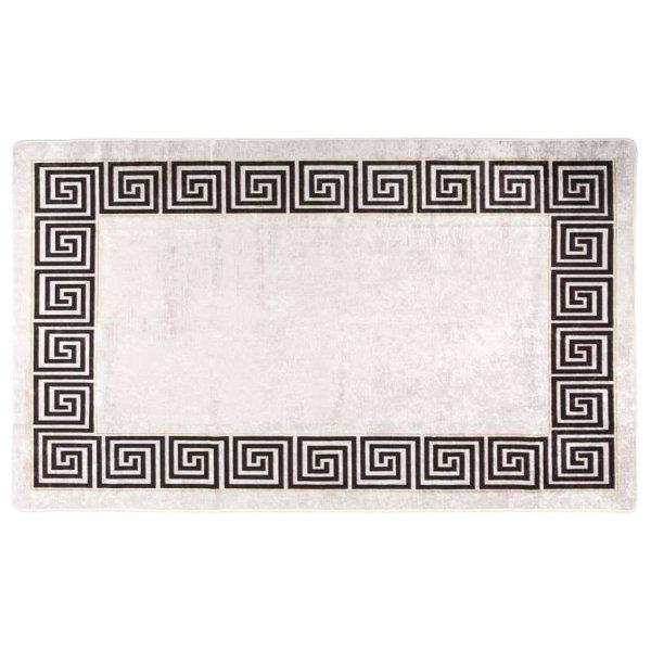 vidaXL fehér-fekete mosható csúszásgátló szőnyeg 120 x 170 cm
