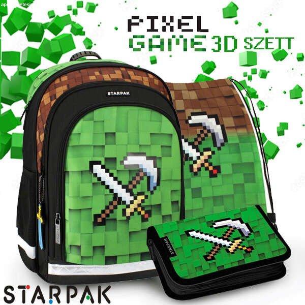 Starpak iskolatáska, hátizsák SZETT - Pixel Game 3D