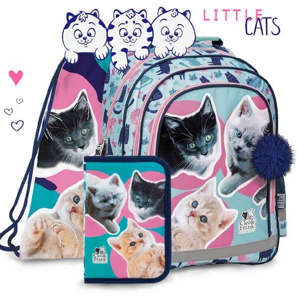 Cleo és Frank cicás iskolatáska hátizsák SZETT - Little Cats