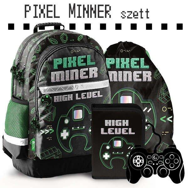 Paso gamer iskolatáska, hátizsák SZETT - Pixel Miner