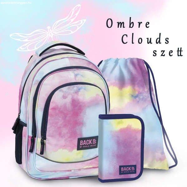 BackUp iskolatáska, hátizsák SZETT - Ombre Clouds