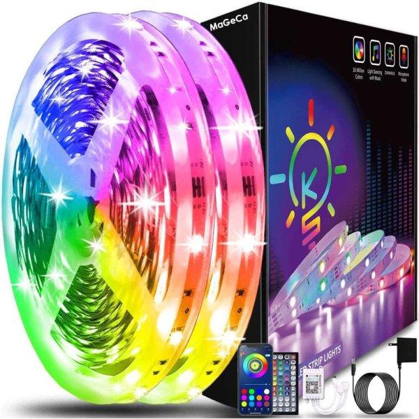 5050 RGB LED szalag készlet, 20 méter (4 x 5 méter),
APP/Bluetooth/Távirányító vezérléssel, zene ritmusára színek váltása,
állítható fényerősség, 12V, többszínű