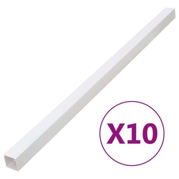 vidaXL PVC kábelcsatornák 100 x 40 mm 10 m