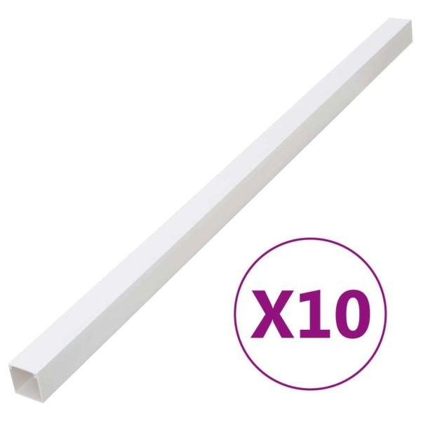 vidaXL PVC kábelcsatornák 100 x 60 mm 10 m